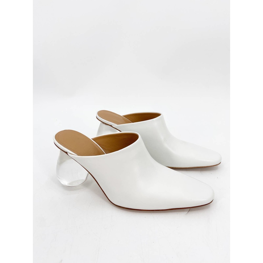 Loewe White Calfskin Bulb Drop Heel‎ Mules 37 NOWB - Picture 2 of 7